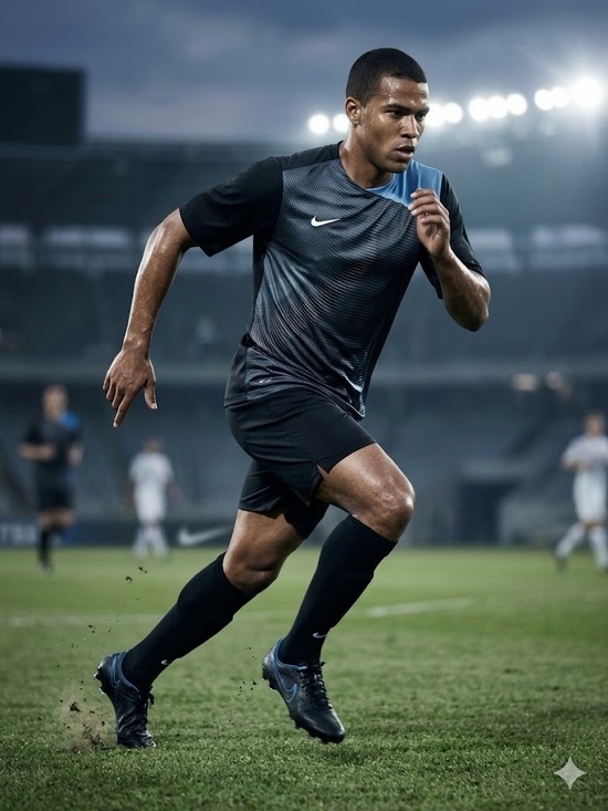 Nike Other - Nike Dry Fit Logo Gradient Training Soccer Jersey Athletic Short Sleeve Medium